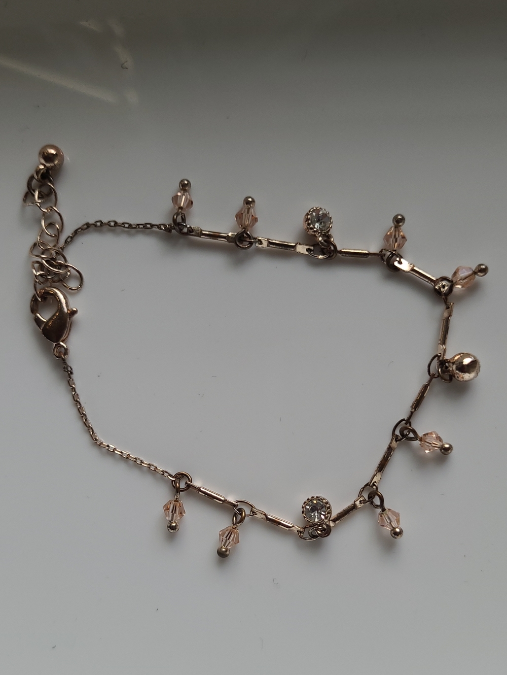 ⭐️ 6/$20 - Y - Delicate Rose Gold Crystal Charm Bracelet